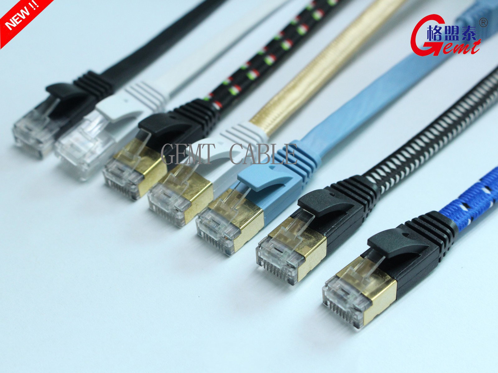 七类扁平网络跳线，CAT7 FLAT 纯铜网线