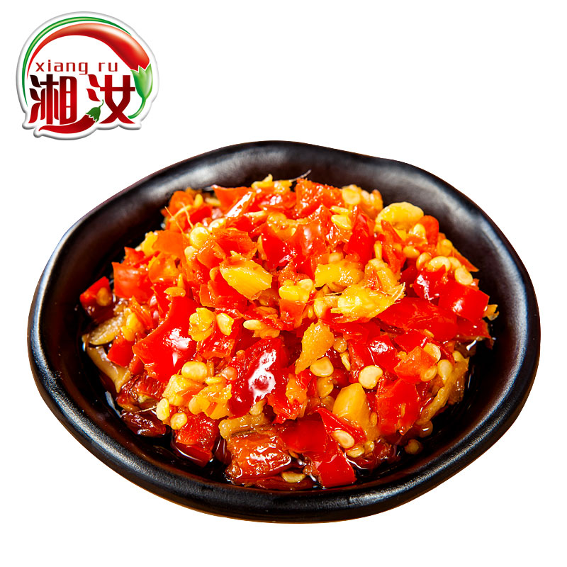 [湘汝]农家野山椒280g 特辣辣椒酱自制剁椒中辣农家野山椒下饭菜玻璃瓶装 湖南特产